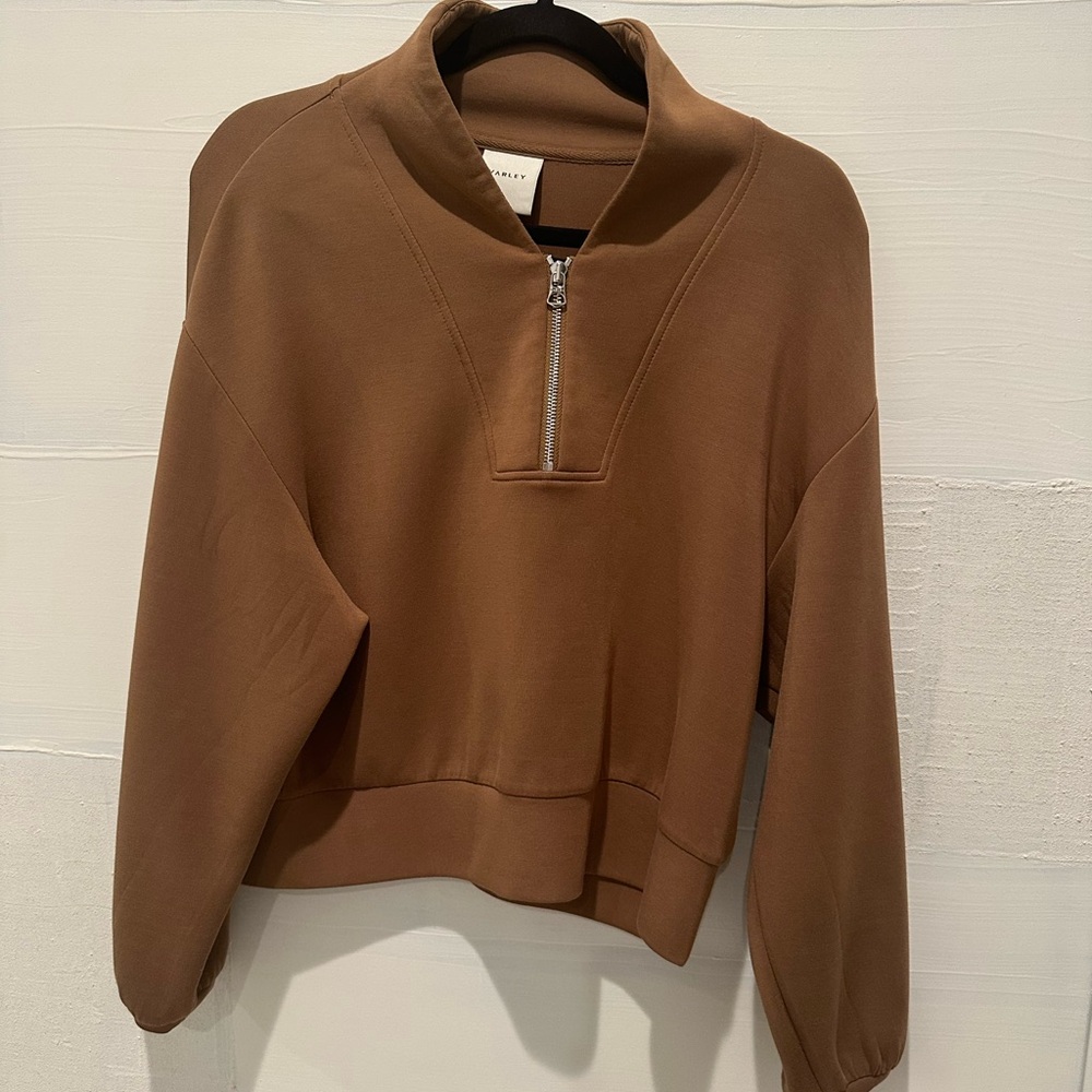 Varley Brown Half-Zip Pullover - image 1
